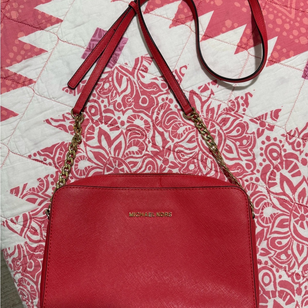 Michael Kors Cherry Red Crossbody Bag